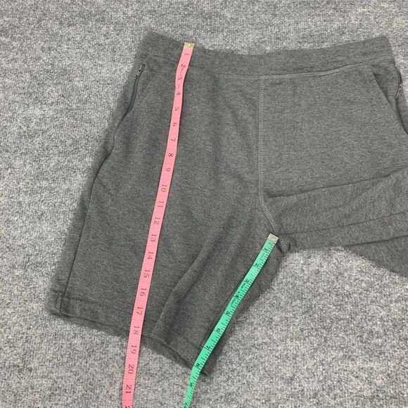 Eddie Bauer Sweatshorts Mens M Medium Gray Cotton Blend Drawstring Tie Pockets - Picture 7 of 12